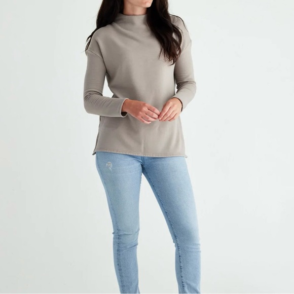 Free Fly Apparel Tops - Free Fly Apparel Women's Taupe Sweatshirt
